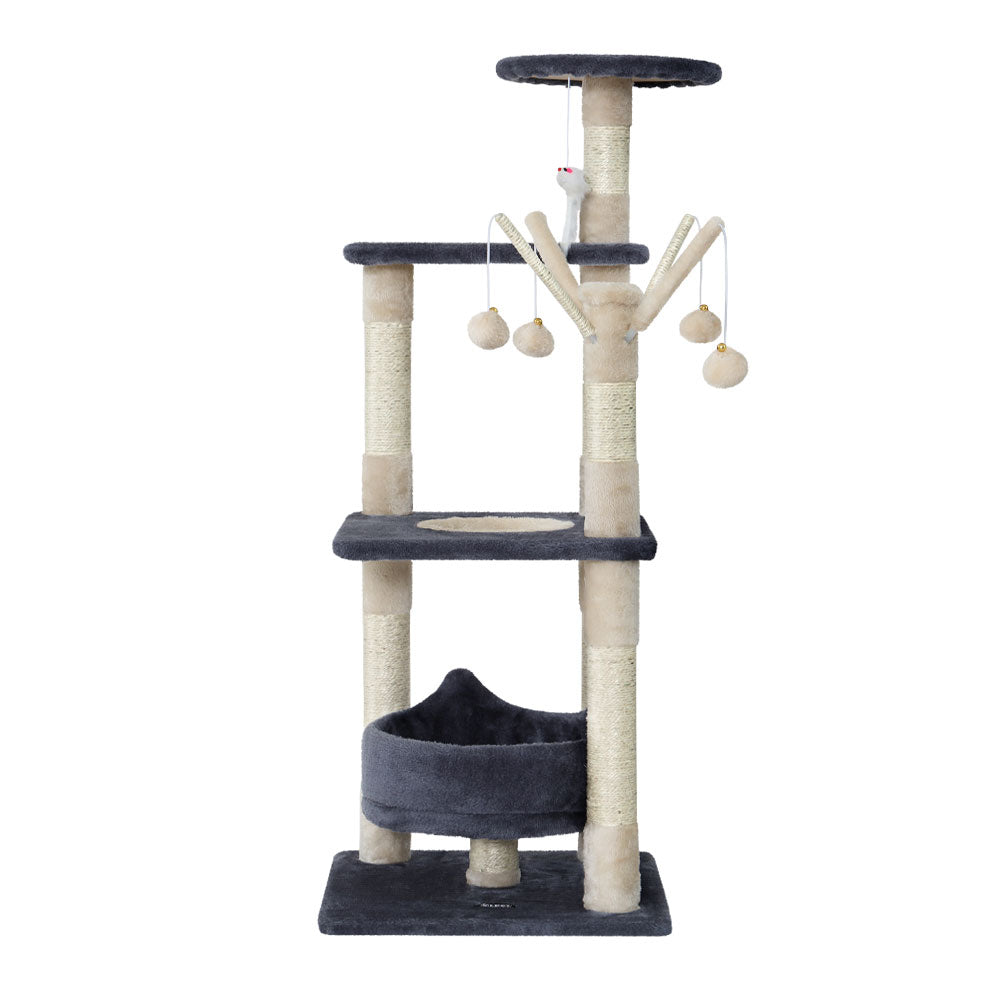 i.Pet Cat Tree 110cm Tower Scratching Post Scratcher Wood Condo House Bed Toys