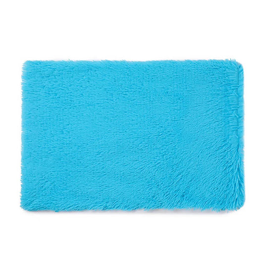 Fluffy Pet Blankets-Soft Faux Fur, Anti-Anxiety Cozy Throws for Cats and Dogs 80*55cm Blue