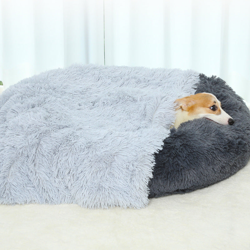 Fluffy Pet Blankets-Soft Faux Fur, Anti-Anxiety Cozy Throws for Cats and Dogs 80*55cm Blue