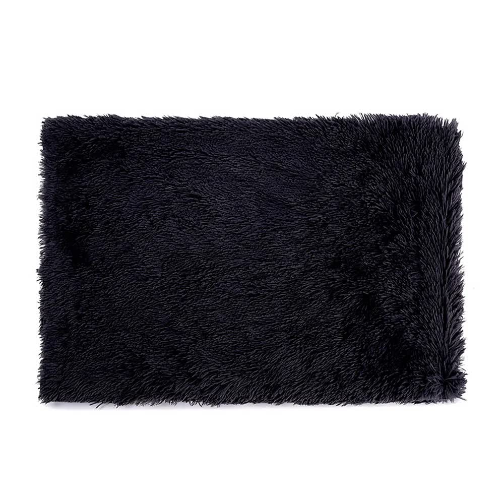 Fluffy Pet Blankets-Soft Faux Fur, Anti-Anxiety Cozy Throws for Cats and Dogs 80*55cm Black