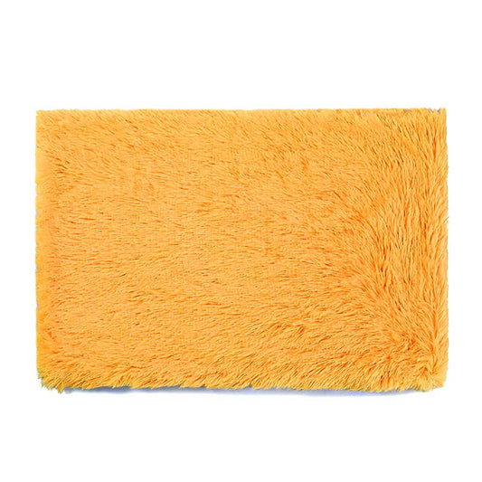 Fluffy Pet Blankets-Soft Faux Fur, Anti-Anxiety Cozy Throws for Cats and Dogs 80*55cm golden yellow