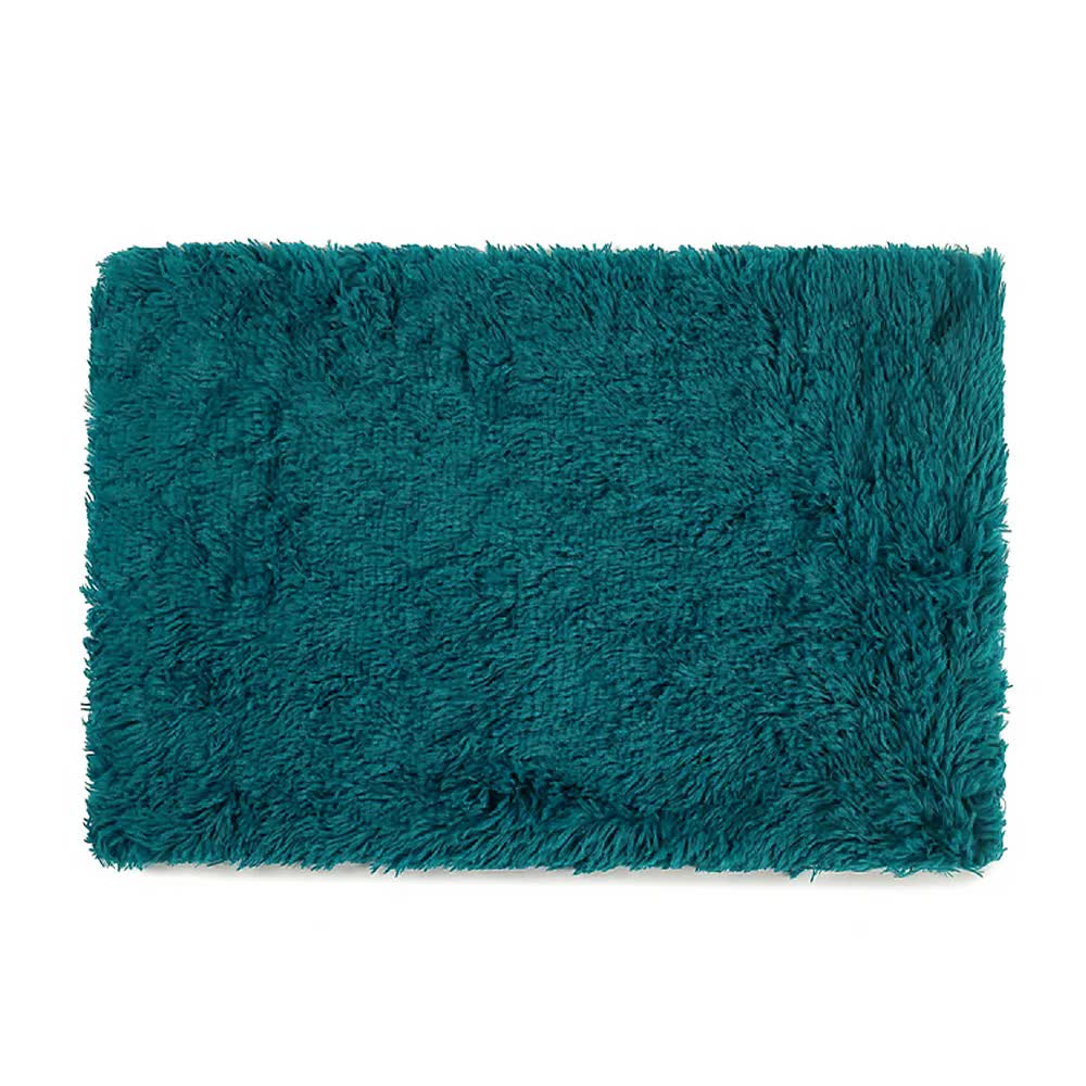 Fluffy Pet Blankets-Soft Faux Fur, Anti-Anxiety Cozy Throws for Cats and Dogs 80*55cm cyan blue